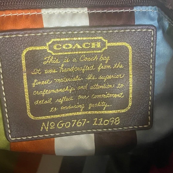 Coach Signature C Canvas Tote Bag, Brown, Brass Hardware - Picture 5 of 10